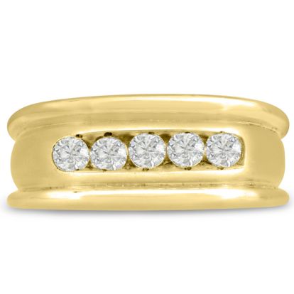 Men's 1/2ct Diamond Ring In 14K Yellow Gold
