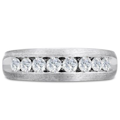 Men's 3/4ct Diamond Ring In 14K White Gold