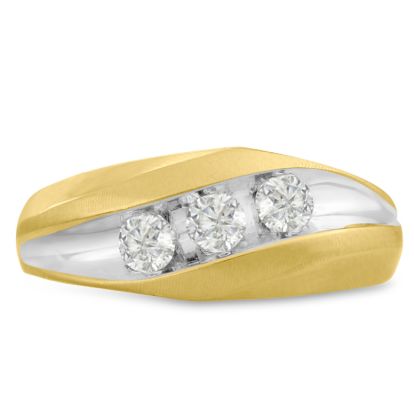 Men's 3/4ct Diamond Ring In 10K Two-Tone Gold