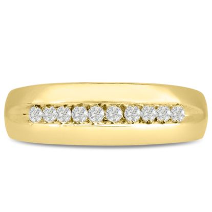 Men's 1/4ct Diamond Ring In 14K Yellow Gold
