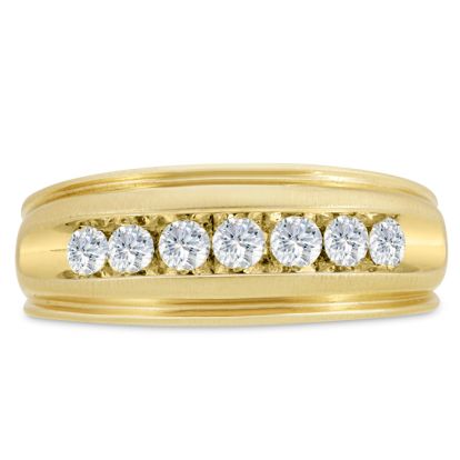 Men's 1/2ct Diamond Ring In 14K Yellow Gold