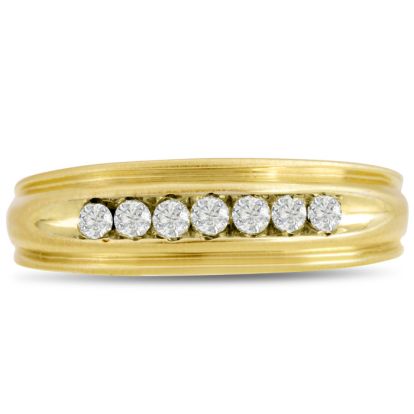Men's 1/4ct Diamond Ring In 14K Yellow Gold