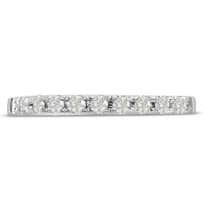 1/4 Carat Diamond Wedding Band In 14 Karat White Gold