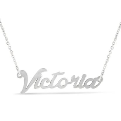 Select Your Nameplate Necklace In Silver
