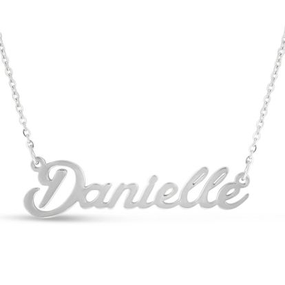 Danielle Nameplate Necklace In Silver
