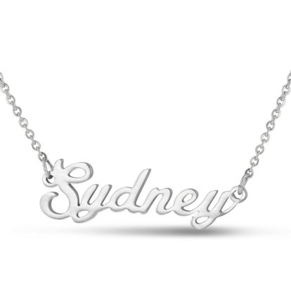 Sydney Nameplate Necklace In Silver