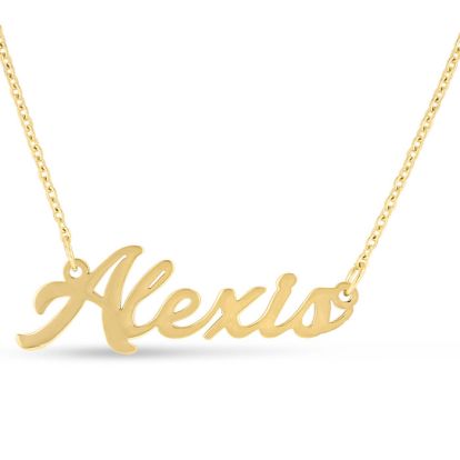 Alexis Nameplate Necklace In Gold