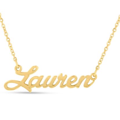 Lauren Nameplate Necklace In Gold