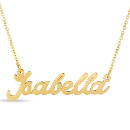 Isabella Nameplate Necklace In Gold