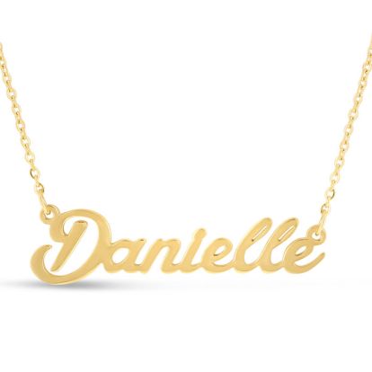Danielle Nameplate Necklace In Gold