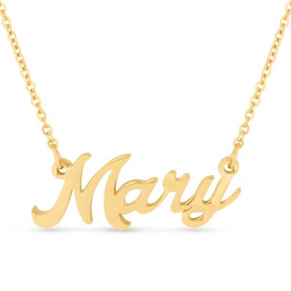 Mary Nameplate Necklace In Gold