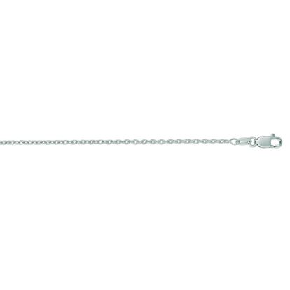 Round Cable Chain in 14k White Gold, 18 inches