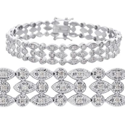 Grab This Beautiful Bracelet Instead!   1ct Vintage Diamond Bracelet. Wonderful Antique Model Lends A Retro Look & Feel