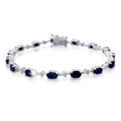 9 3/4ct Sapphire and Diamond Bracelet
