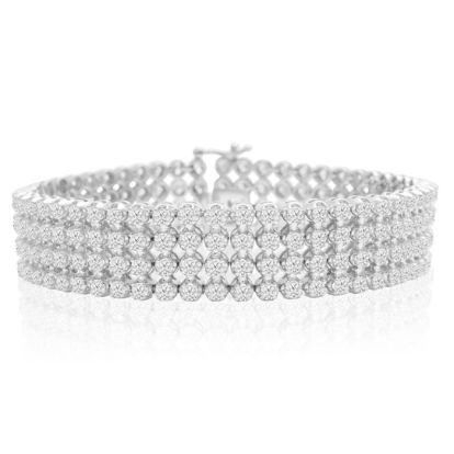 10.60 Carat Important Diamond Bracelet In 14 Karat White Gold