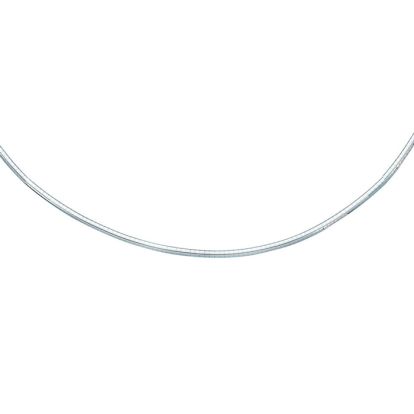 14 Karat White Gold 3.0mm 20 Inch Round Omega Chain Necklace