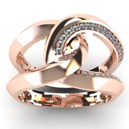 Super Bold And Gorgeous 1/4 Carat Diamond Band In 14K Rose Gold