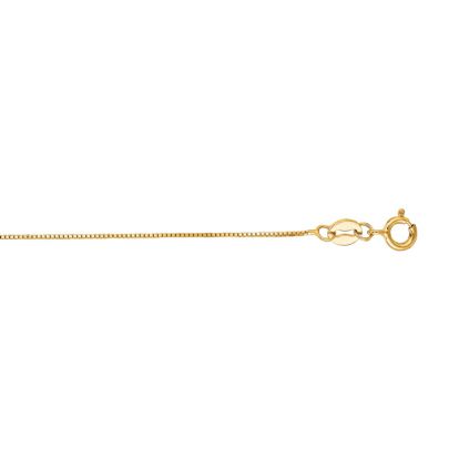 14 Karat Yellow Gold 0.6mm 24 Inch Classic Box Chain Necklace