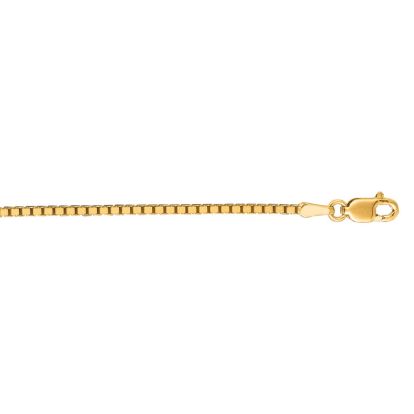 14 Karat Yellow Gold 1.4mm 16 Inch Classic Box Chain Necklace