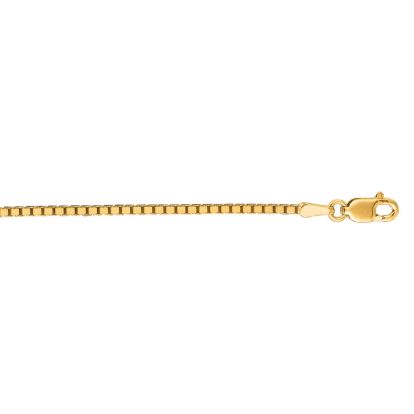 14 Karat Yellow Gold 1.4mm 22 Inch Classic Box Chain Necklace