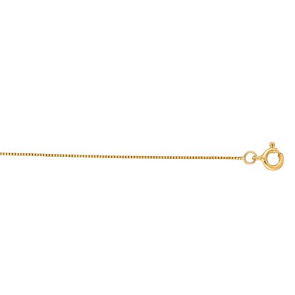 14 Karat Yellow Gold 0.45mm 16 Inch Classic Box Chain Necklace