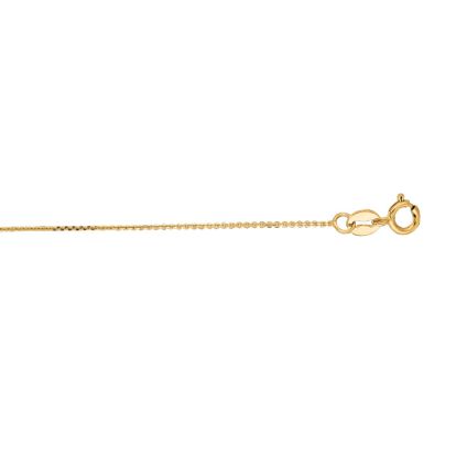 14 Karat Yellow Gold 0.80mm 16 Inch Cable Link Chain Necklace