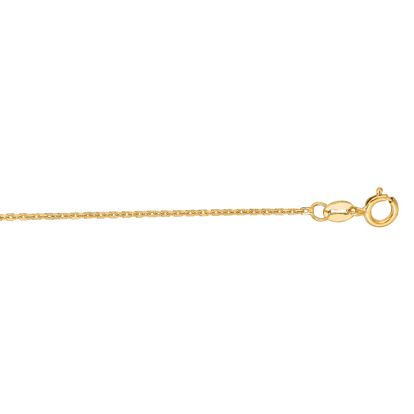 14 Karat Yellow Gold 1.10mm 13 Inch Cable Link Chain Necklace