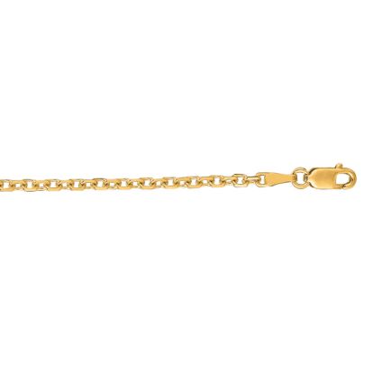 14 Karat Yellow Gold 2.30mm 20 Inch Cable Link Chain Necklace