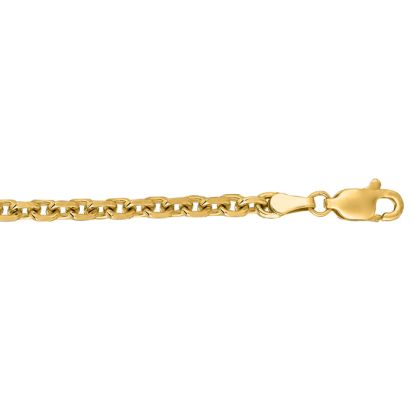 14 Karat Yellow Gold 4.0mm 22 Inch Cable Link Chain Necklace