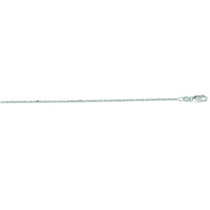 14 Karat White Gold 1.50mm 16 Inch Cable Link Chain Necklace