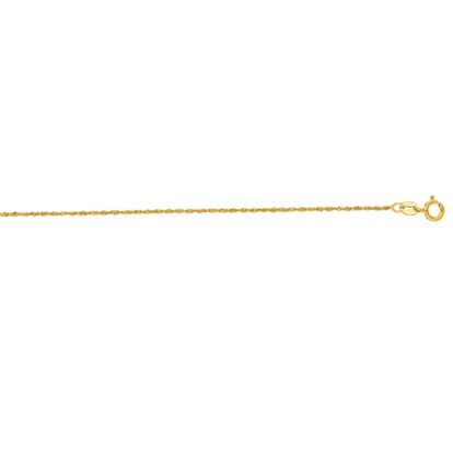 14 Karat Yellow Gold 1.0mm 20 Inch Singapore Chain Necklace