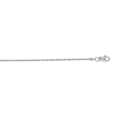 14 Karat White Gold 1.1mm 18 Inch Sparkle Chain Necklace