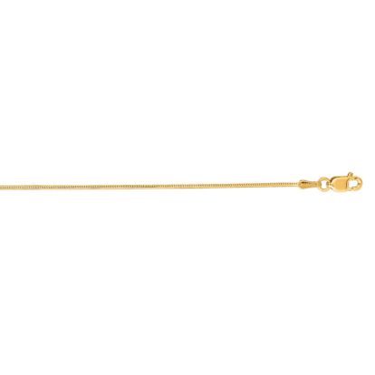 14 Karat Yellow Gold 0.90mm 18 Inch Round Snake Chain Necklace