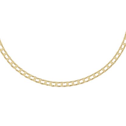 14 Karat Yellow Gold 5.0mm 20 Inch Shiny Railroad Style Men's Fancy Necklace