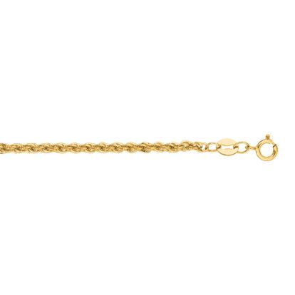 14 Karat Yellow Gold 2.0mm 18 Inch Light Weight Rope Chain