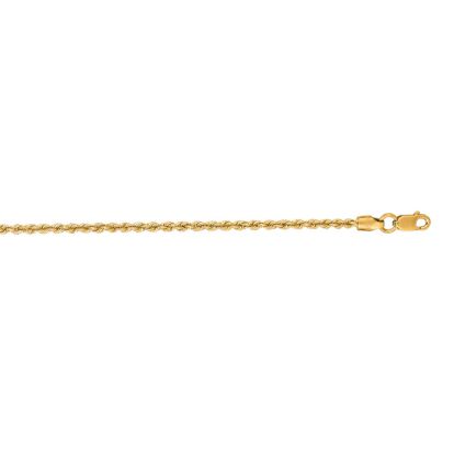 14 Karat Yellow Gold 2.0mm 18 Inch Solid Rope Chain