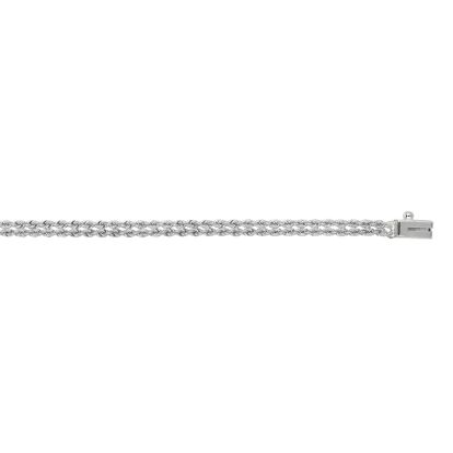14 Karat White Gold 4.50mm 7 Inch Multi Line Rope Chain