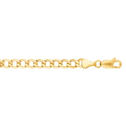14 Karat Yellow Gold 5.30mm 18 Inch Light Curb Chain