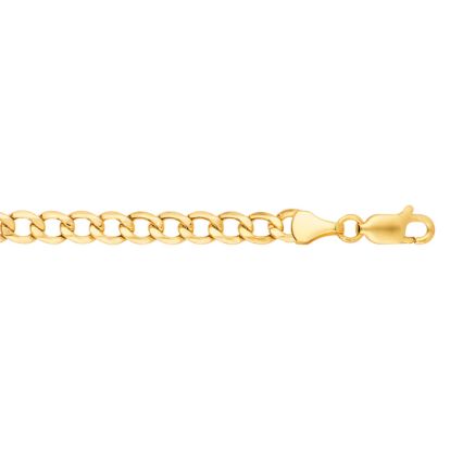 14 Karat Yellow Gold 5.30mm 18 Inch Light Curb Chain