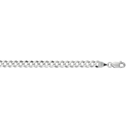 14 Karat White Gold 4.70mm 22 Inch Comfort Curb Chain