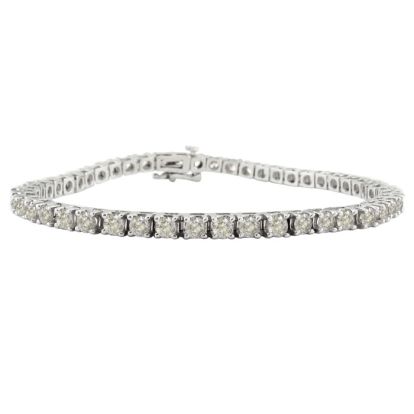 7 Carat Diamond Tennis Bracelet In 14 Karat White Gold, 8 1/2 Inches
