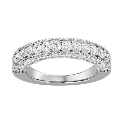 1 Carat Diamond Wedding Band In 14 Karat White Gold