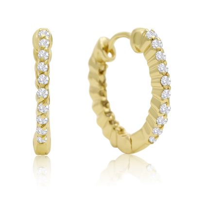 1/4 Carat Diamond Inside-Out Hoop Earrings
