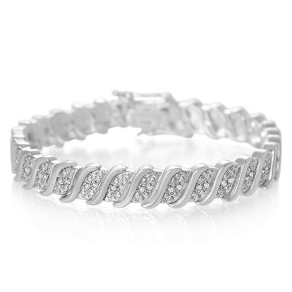 1/4 Carat Classic Natural Diamond Tennis Bracelet In Platinum Overlay.  Finally Back In Stock