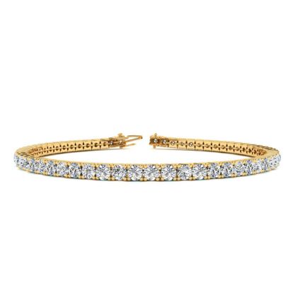 4 Carat Diamond Tennis Bracelet In 14 Karat Yellow Gold, 7 Inches. Incredible Price. Very Popular Bracelet!