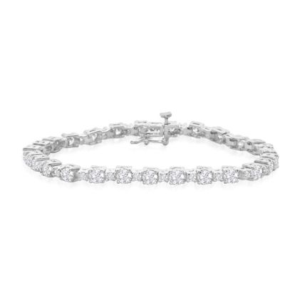 6 Carat Diamond Tennis Bracelet In 14 Karat White Gold