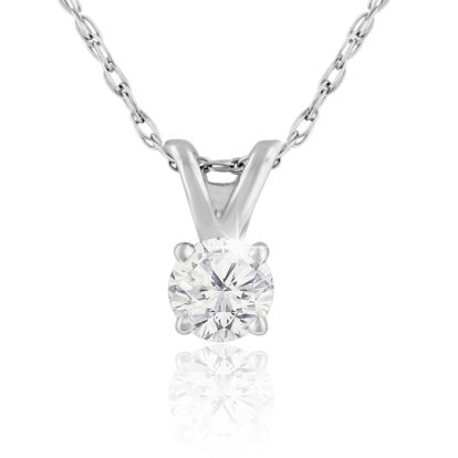 10 Point Diamond Solitaire Necklace With Free 18 Inch Chain.  Very Cute And Sparkly!

