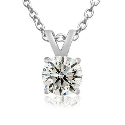 3/4 CARAT 14k White Gold Diamond Pendant BLOWOUT PRICE!