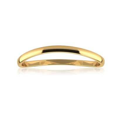 10K Yellow Gold 1.5MM Comfort Fit Curved Double Wave Thumb Rings