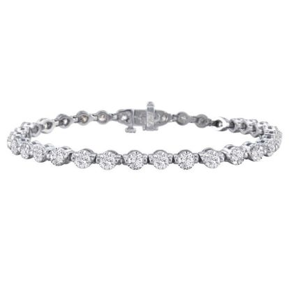 7 Carat Diamond Tennis Bracelet In 14 Karat White Gold